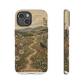 Floral Matte iPhone Case for iPhone 15–17, Needlepoint Meadow