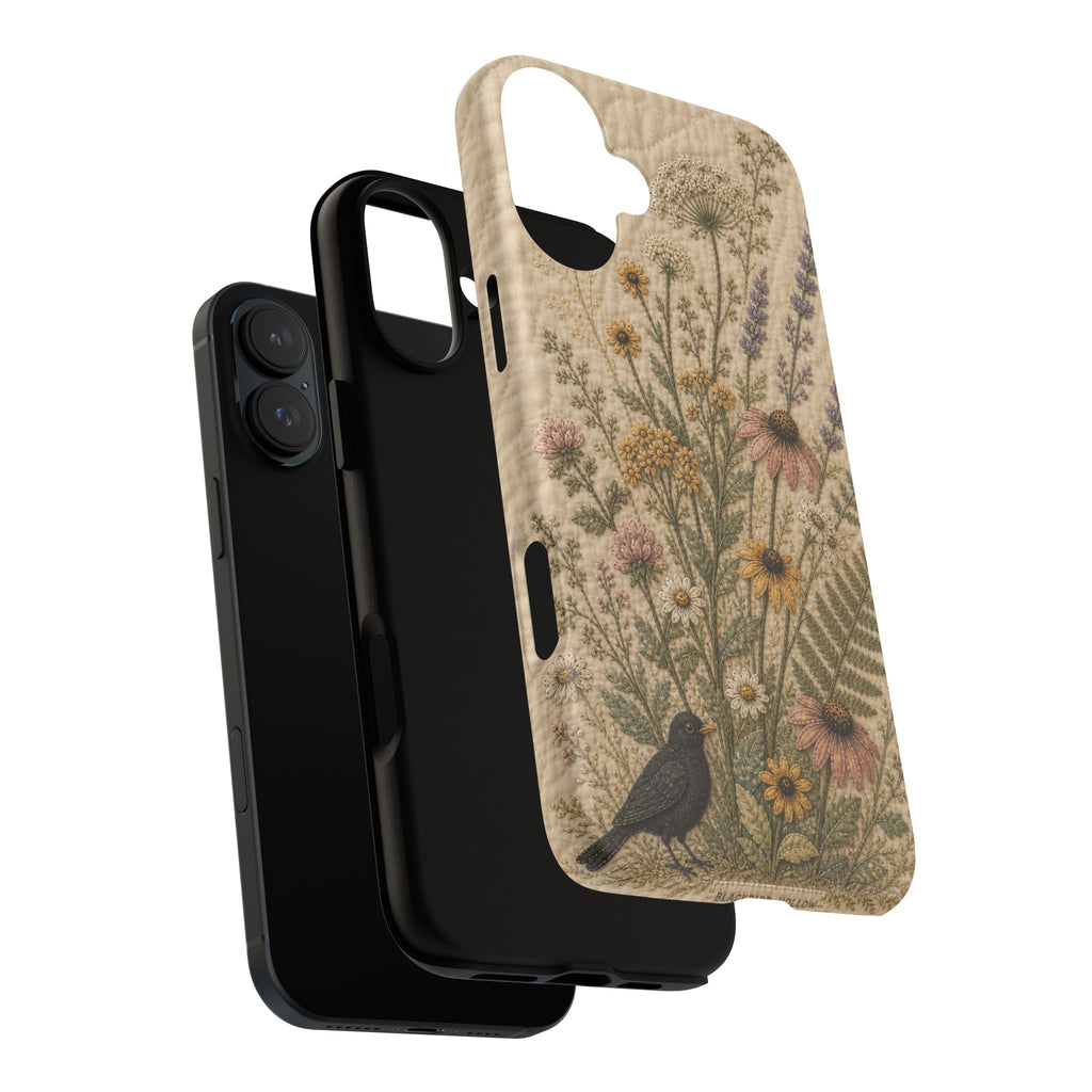 Floral Matte iPhone Case for iPhone 15–17, Quilted Meadow
