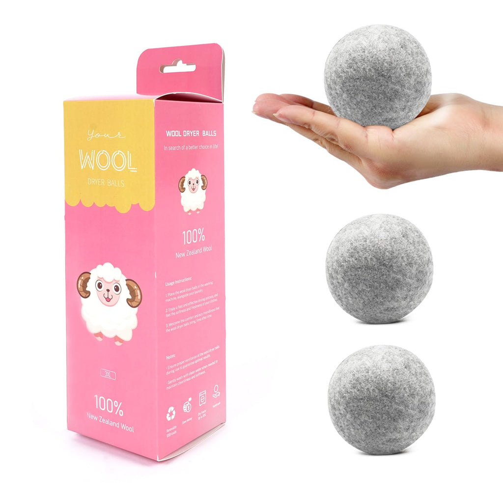 New Zealand Wool Dryer Balls (Set of 3)