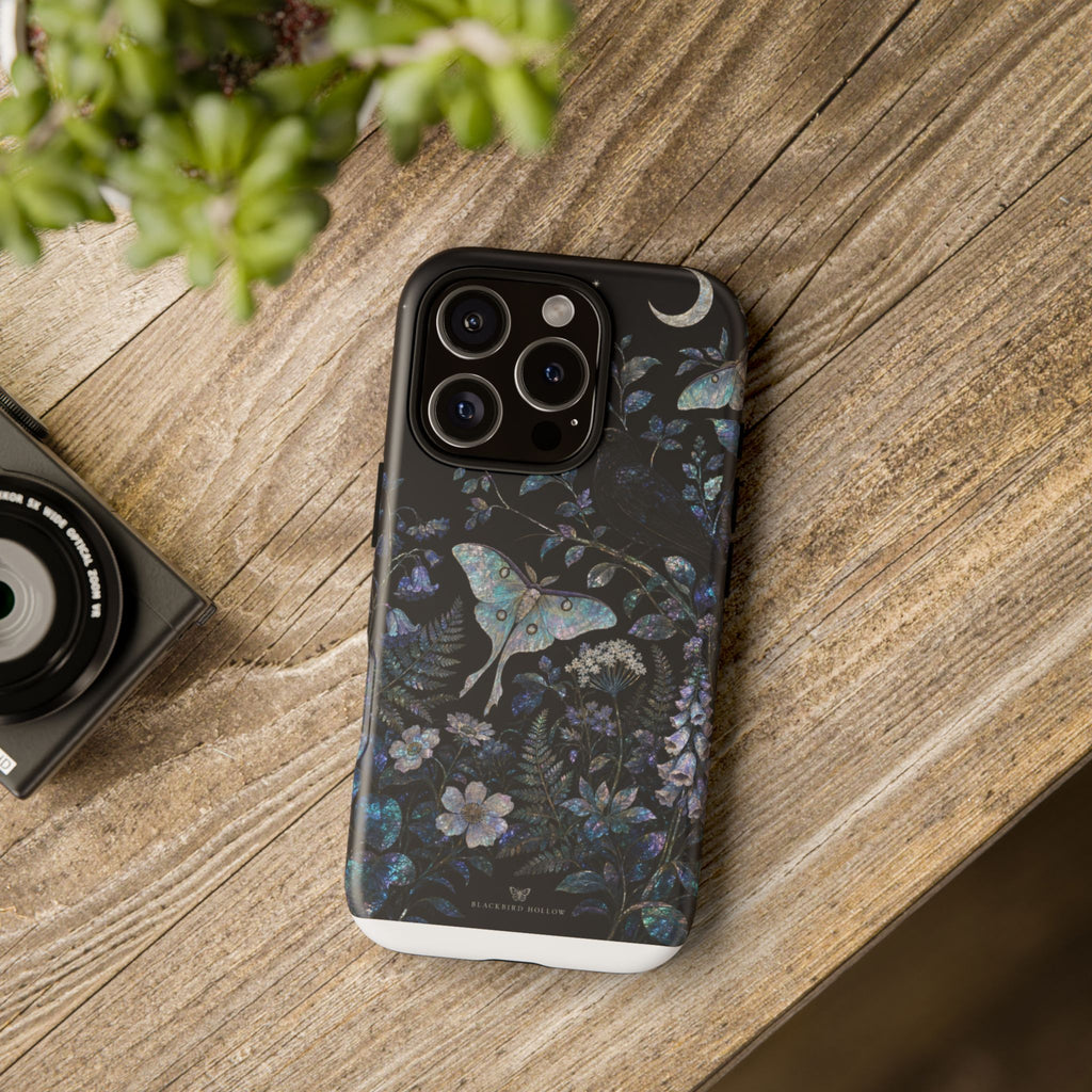Floral Matte iPhone Case for iPhone 15–17, Mother-of-Pearl Garden