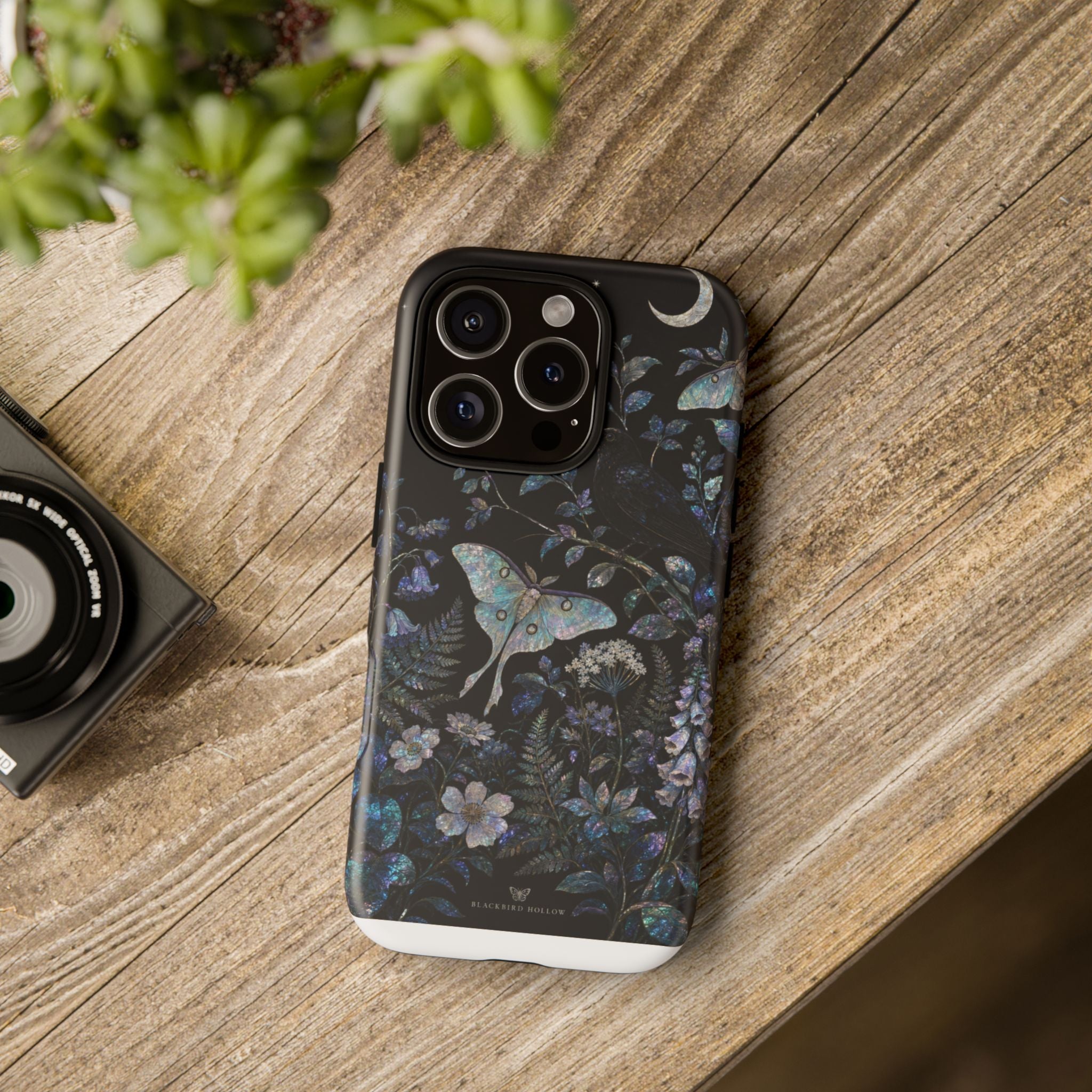 Floral Matte iPhone Case for iPhone 15–17, Mother-of-Pearl Garden