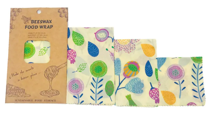 Reusable Beeswax Food Wrap (Set of 3)