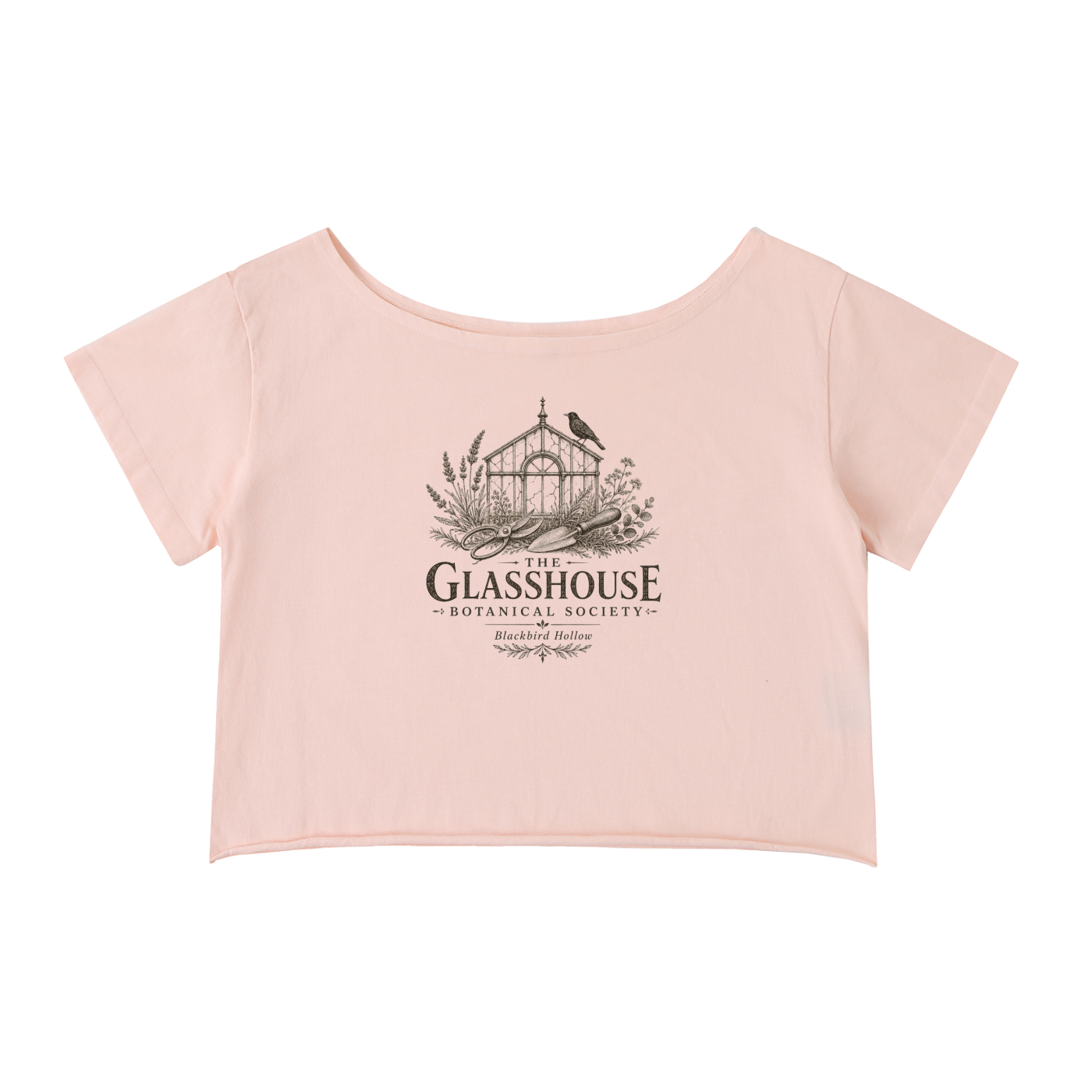 The Glasshouse Botanical Society Tee — Off-Shoulder