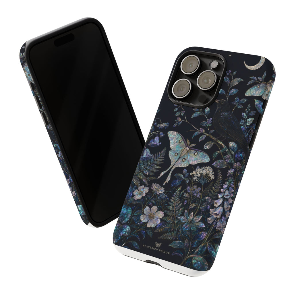 Floral Matte iPhone Case for iPhone 15–17, Mother-of-Pearl Garden