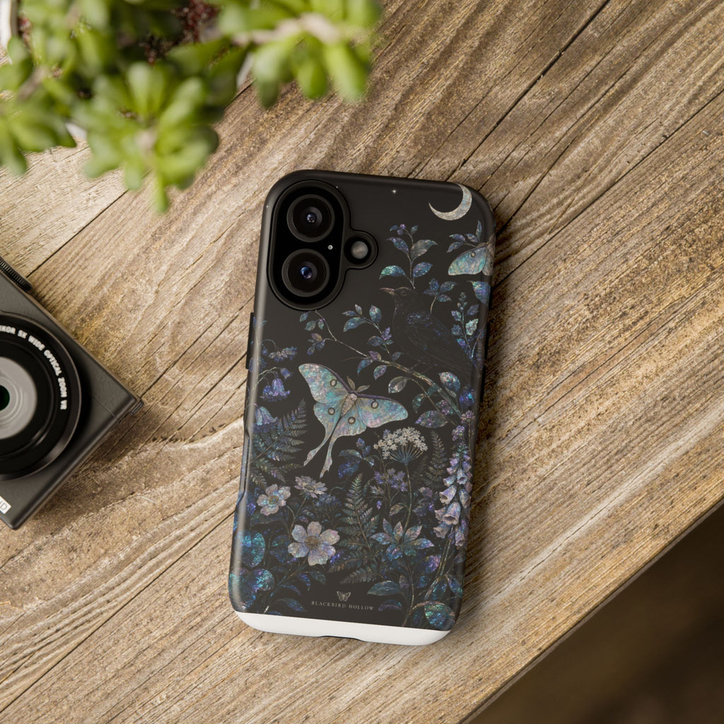 Floral Matte iPhone Case for iPhone 15–17, Mother-of-Pearl Garden