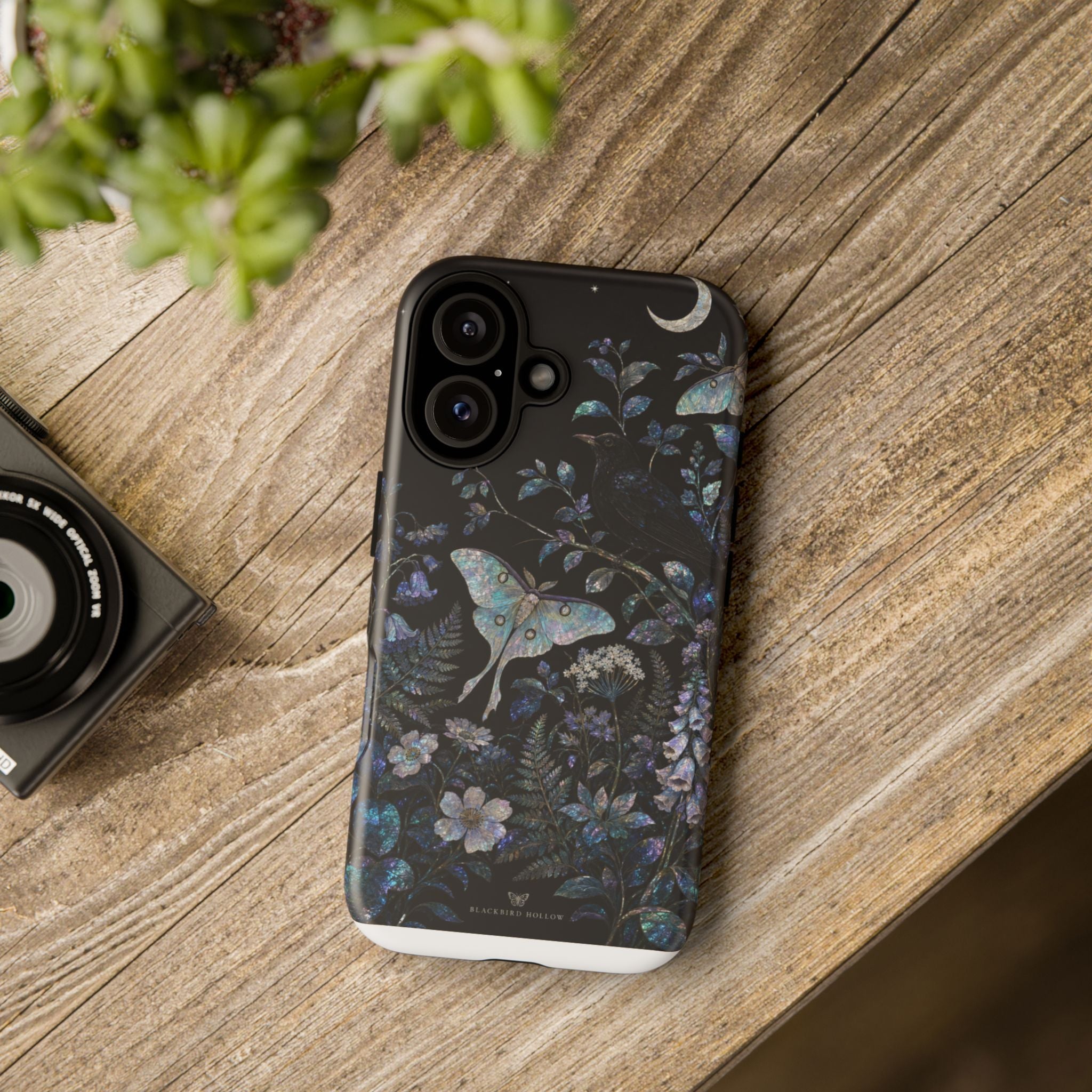 Floral Matte iPhone Case for iPhone 15–17, Mother-of-Pearl Garden
