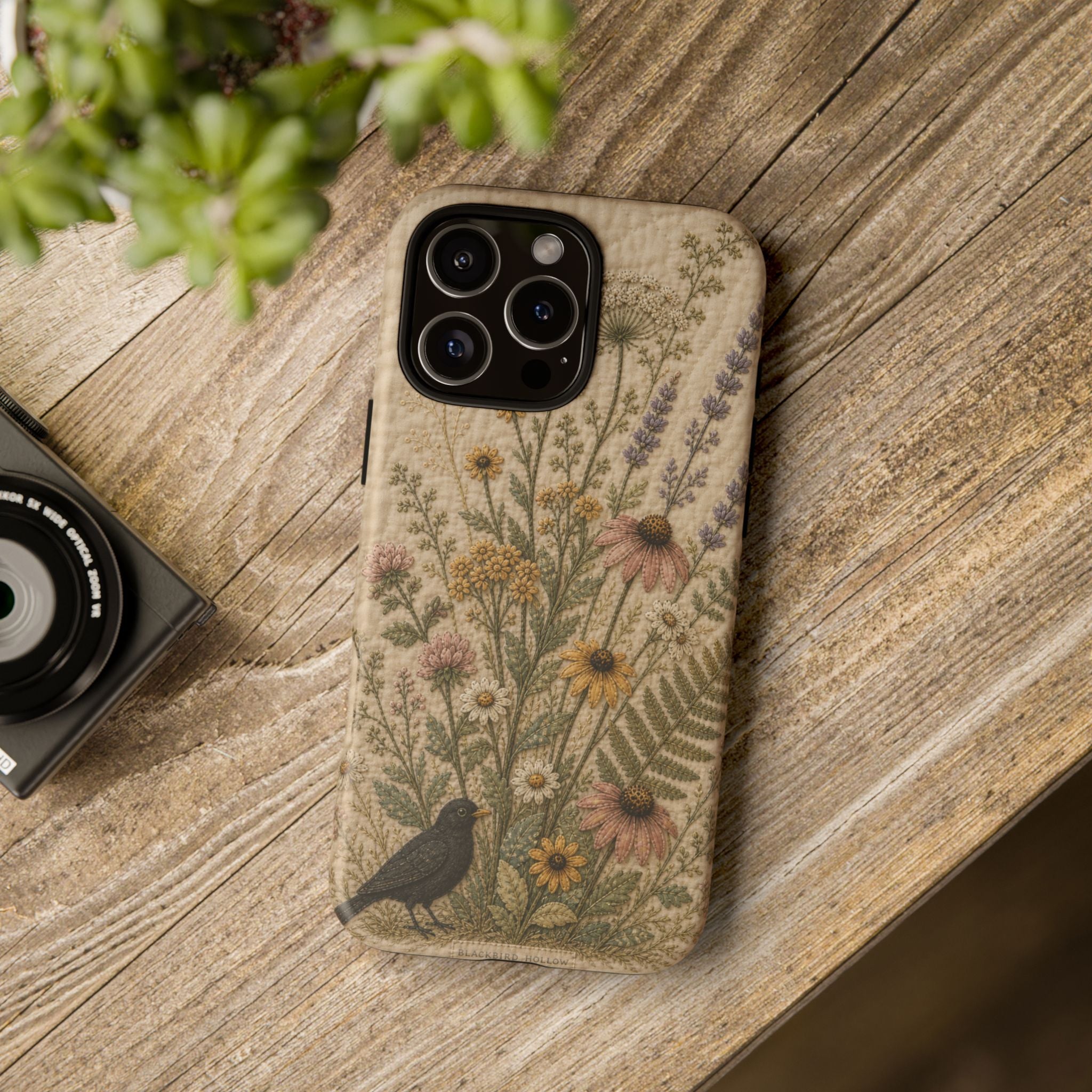Floral Matte iPhone Case for iPhone 15–17, Quilted Meadow