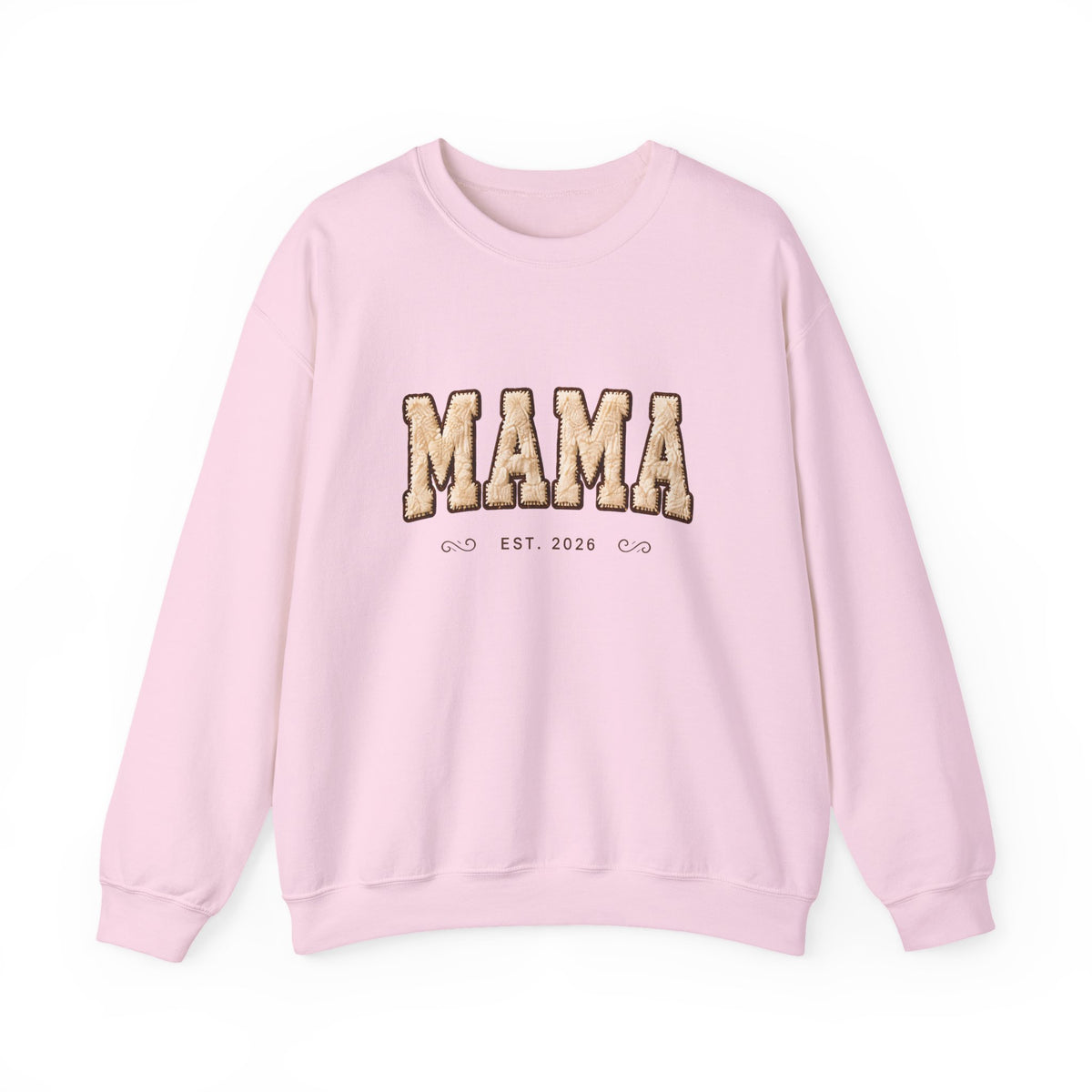 Personalized Wool Collegiate Family Title Sweatshirt | Custom Mama Mom Grandma | Est. Year