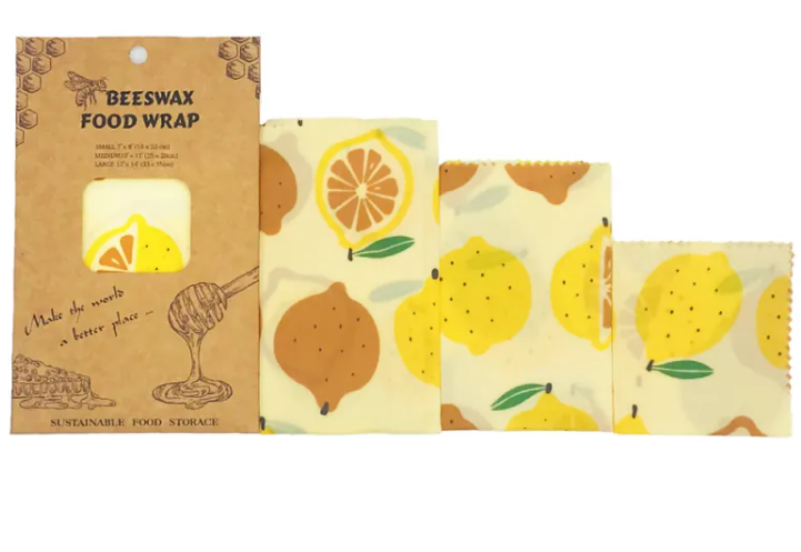 Reusable Beeswax Food Wrap (Set of 3)
