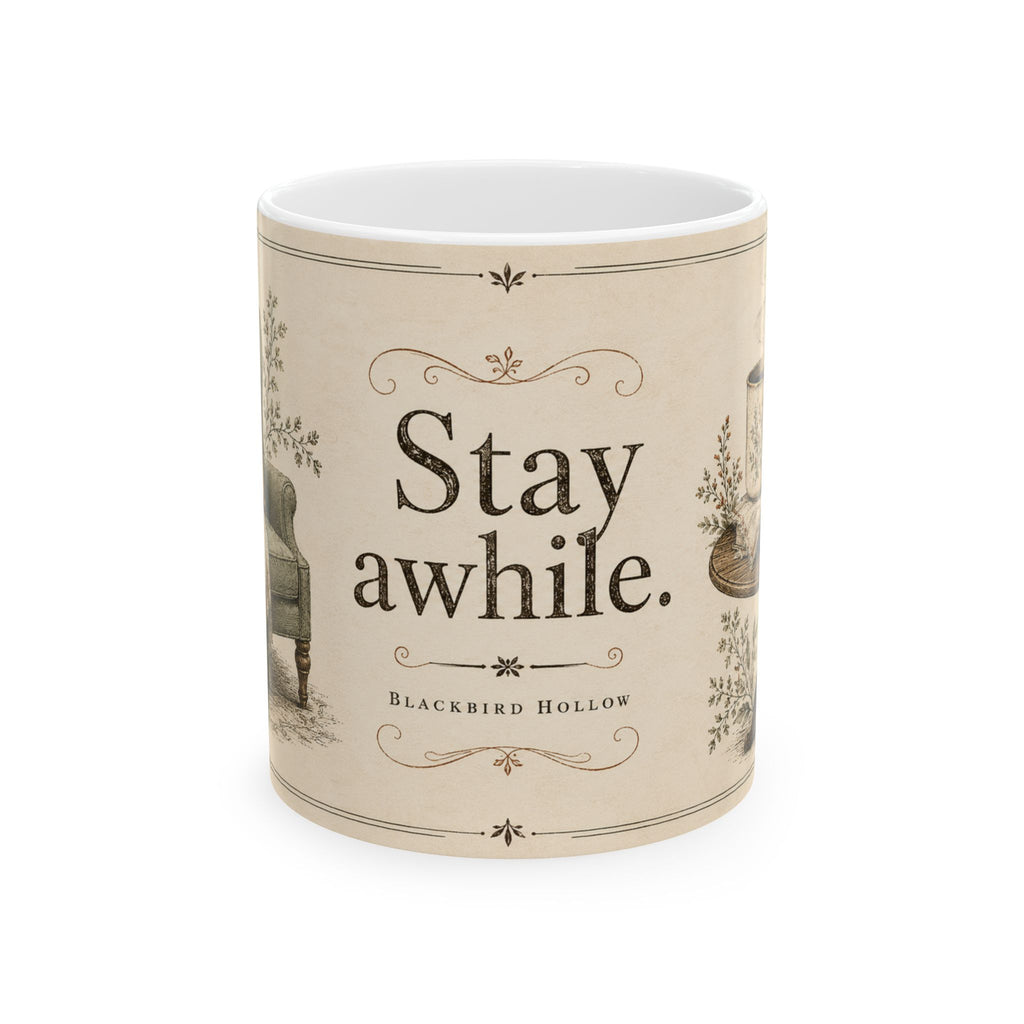 Stay Awhile | Blackbird Hollow Ceramic Mug