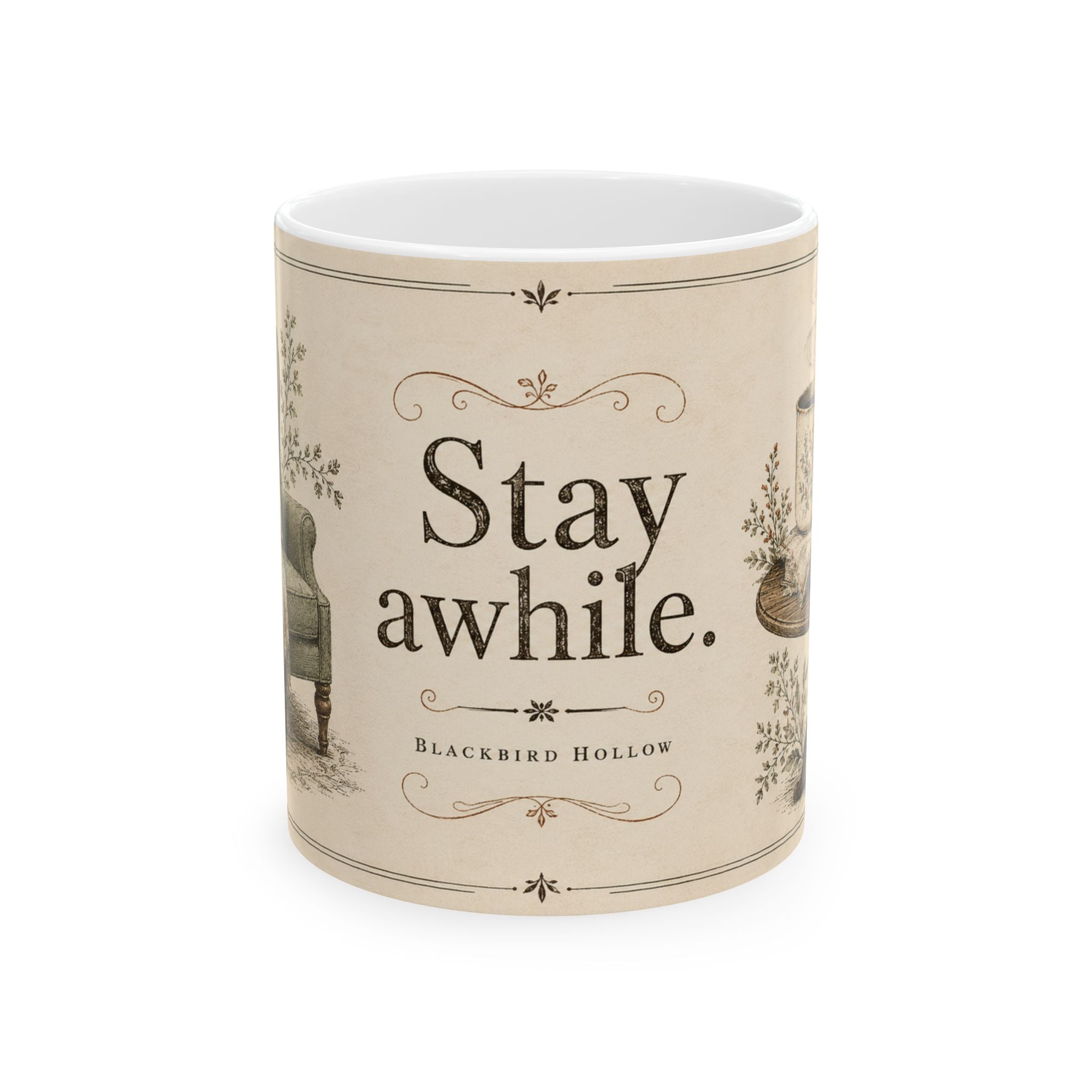 Stay Awhile | Blackbird Hollow Ceramic Mug