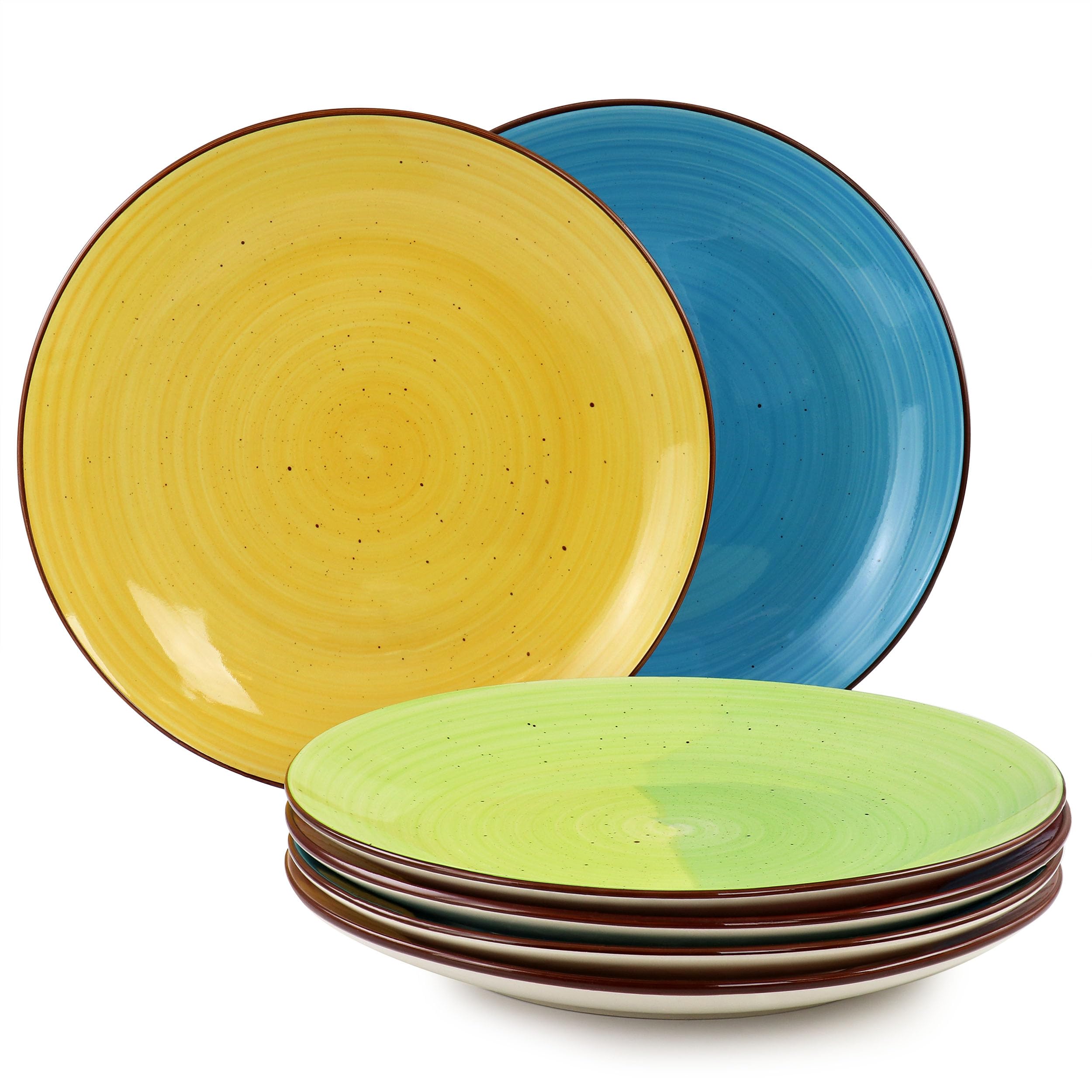 Elama Sebastian Stoneware Plates — Hand-Painted (Set of 6)