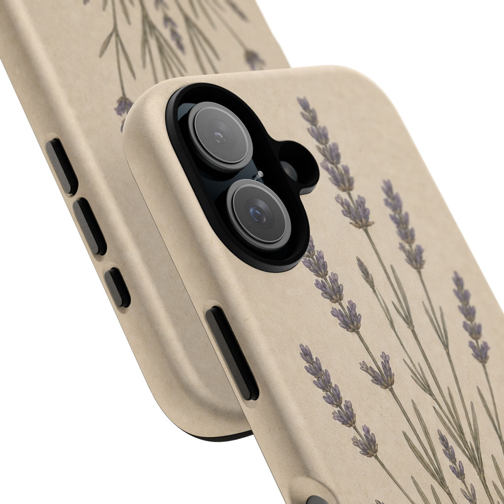 Vintage Lavender iPhone Case for iPhone 15–17, Botanical Art