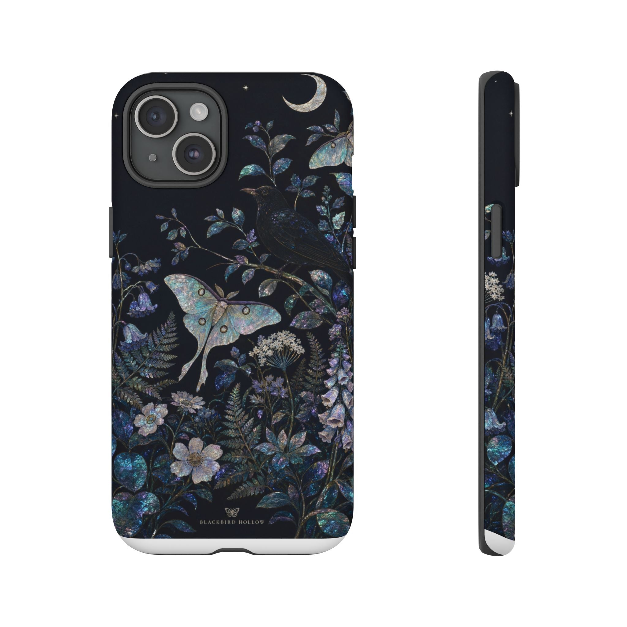 Floral Matte iPhone Case for iPhone 15–17, Mother-of-Pearl Garden