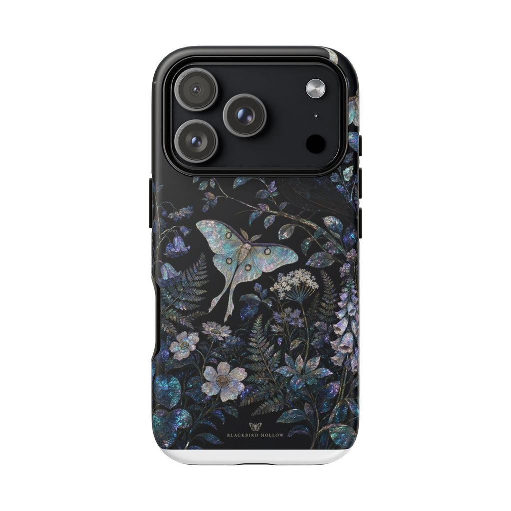 Floral Matte iPhone Case for iPhone 15–17, Mother-of-Pearl Garden