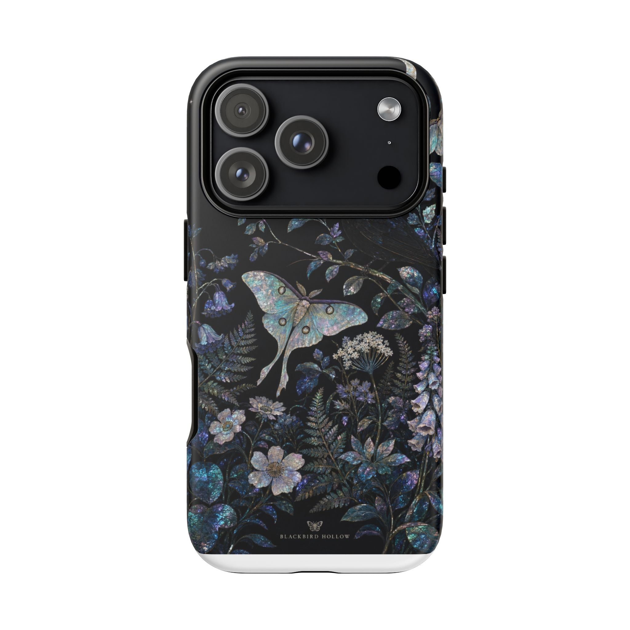 Floral Matte iPhone Case for iPhone 15–17, Mother-of-Pearl Garden