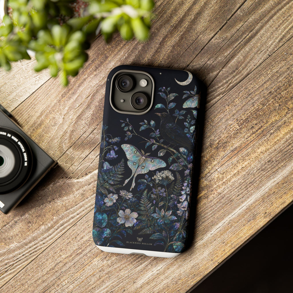 Floral Matte iPhone Case for iPhone 15–17, Mother-of-Pearl Garden