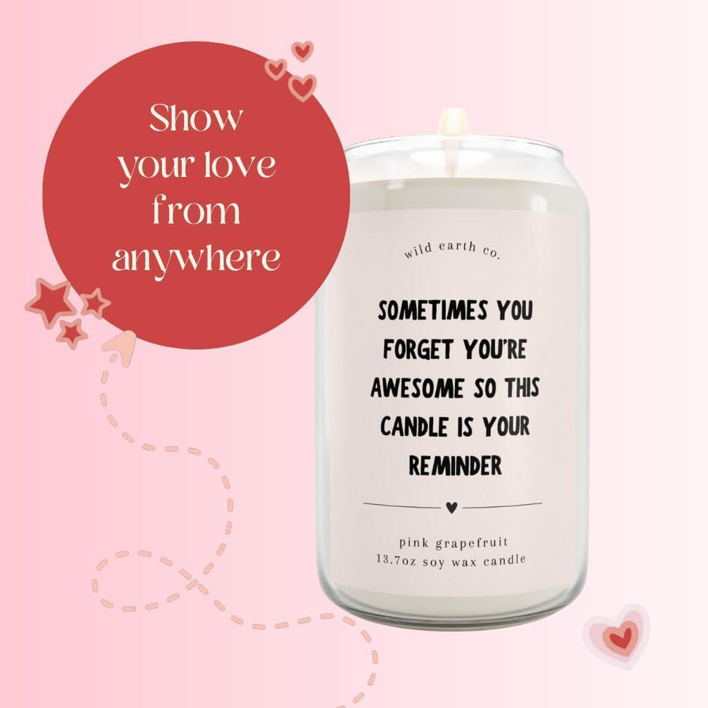 Wild Earth Co. Soy Candle — Pink Grapefruit