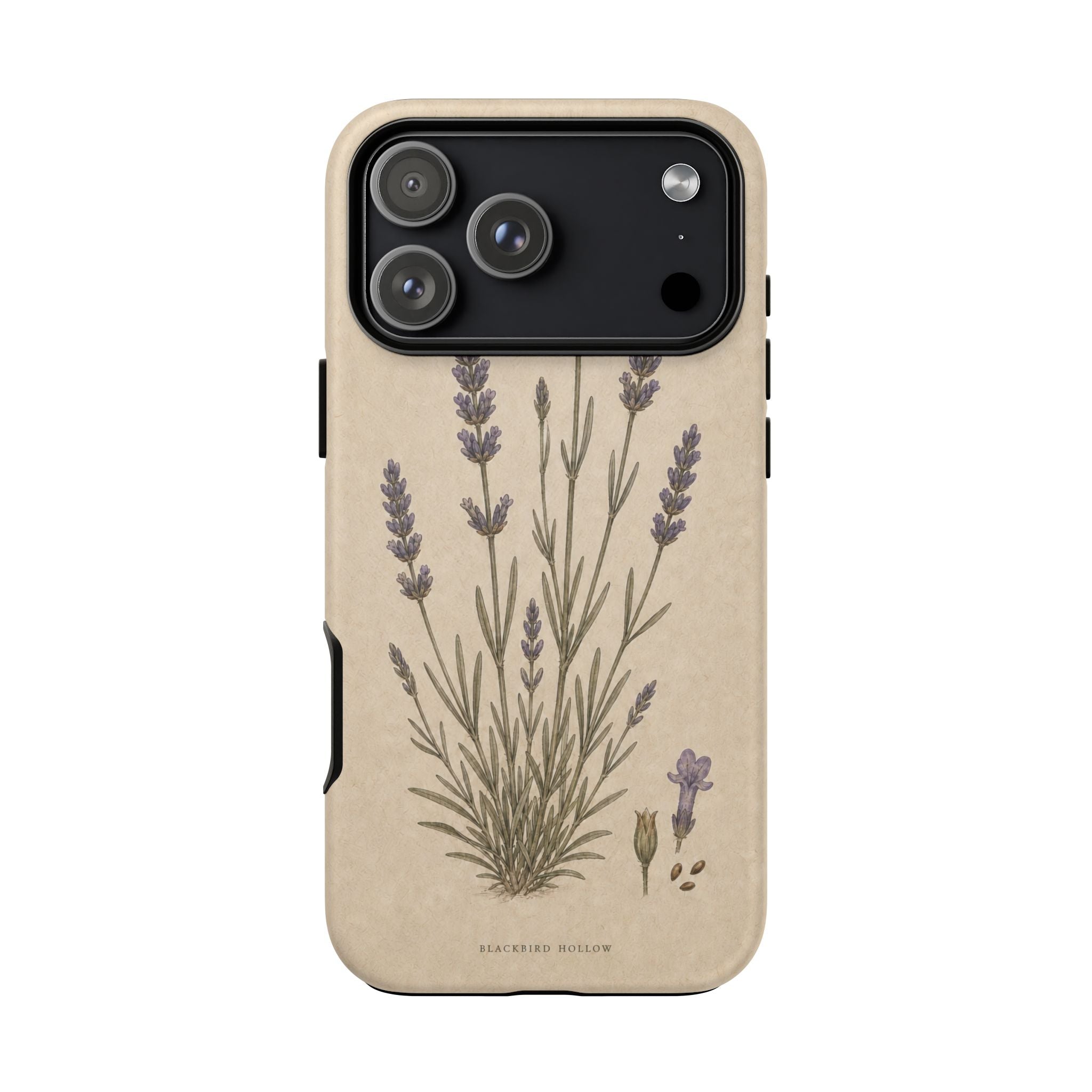 Vintage Lavender iPhone Case for iPhone 15–17, Botanical Art