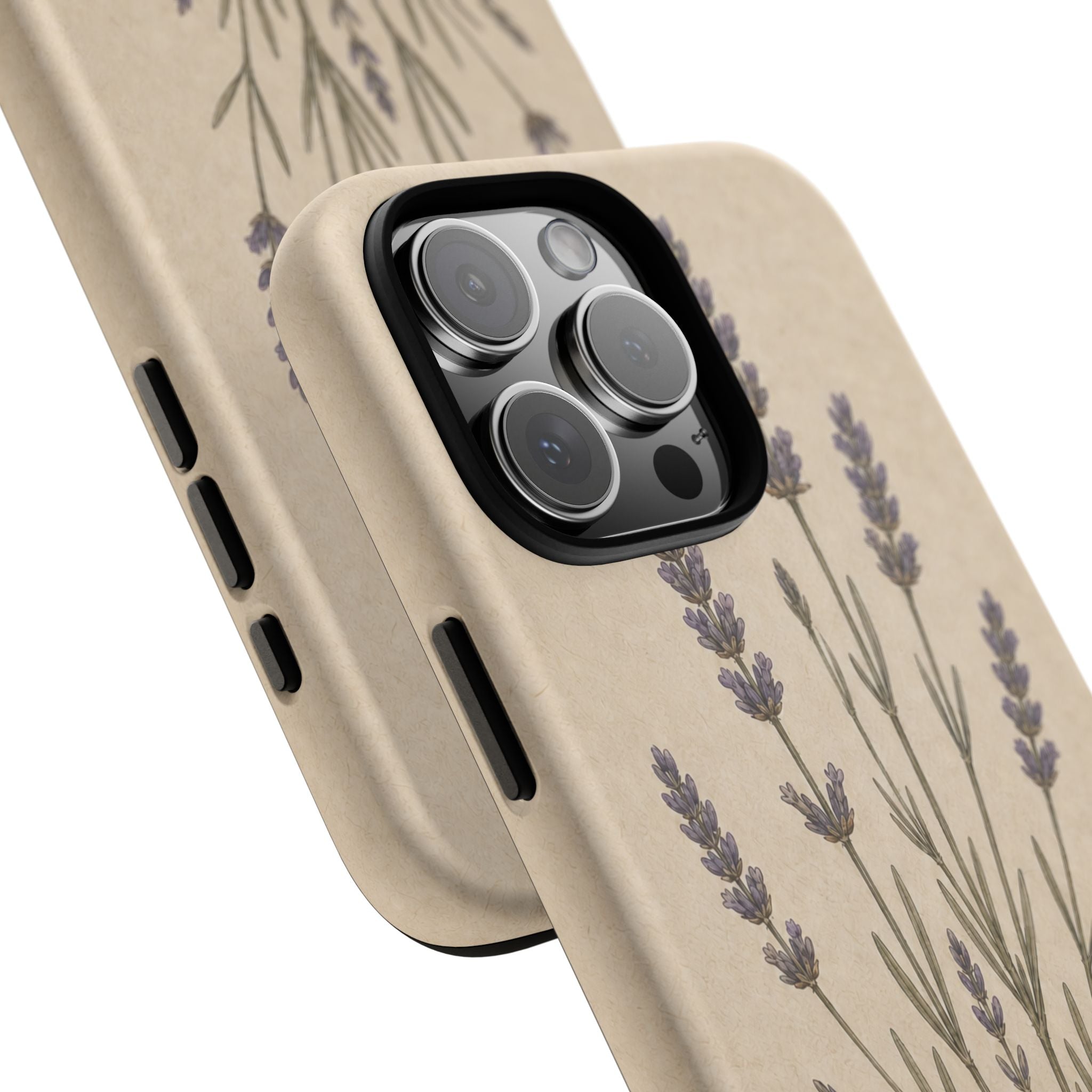 Vintage Lavender iPhone Case for iPhone 15–17, Botanical Art