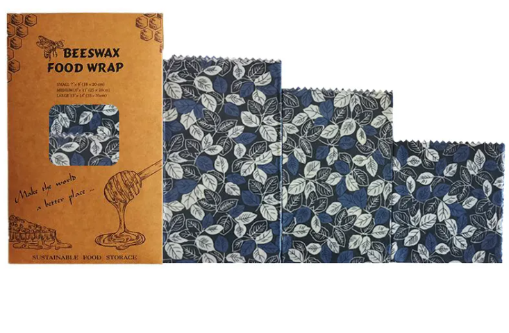 Reusable Beeswax Food Wrap (Set of 3)