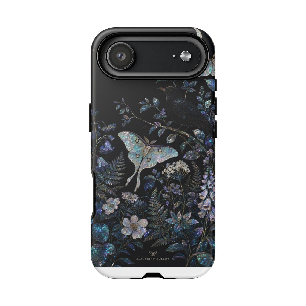 Floral Matte iPhone Case for iPhone 15–17, Mother-of-Pearl Garden
