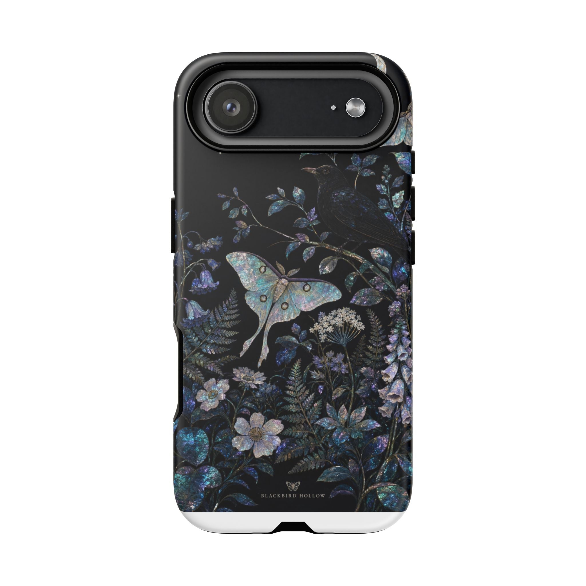 Floral Matte iPhone Case for iPhone 15–17, Mother-of-Pearl Garden