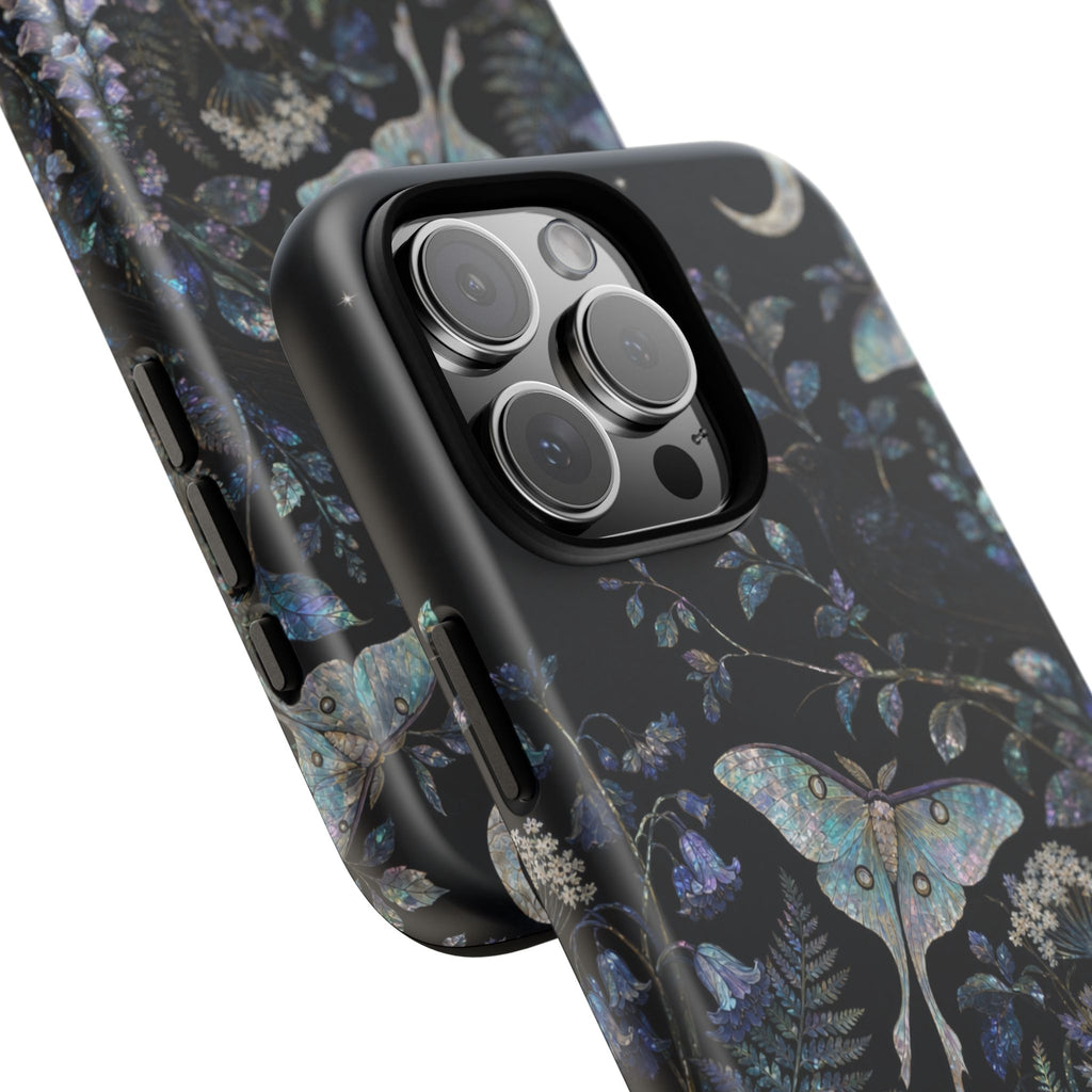 Floral Matte iPhone Case for iPhone 15–17, Mother-of-Pearl Garden