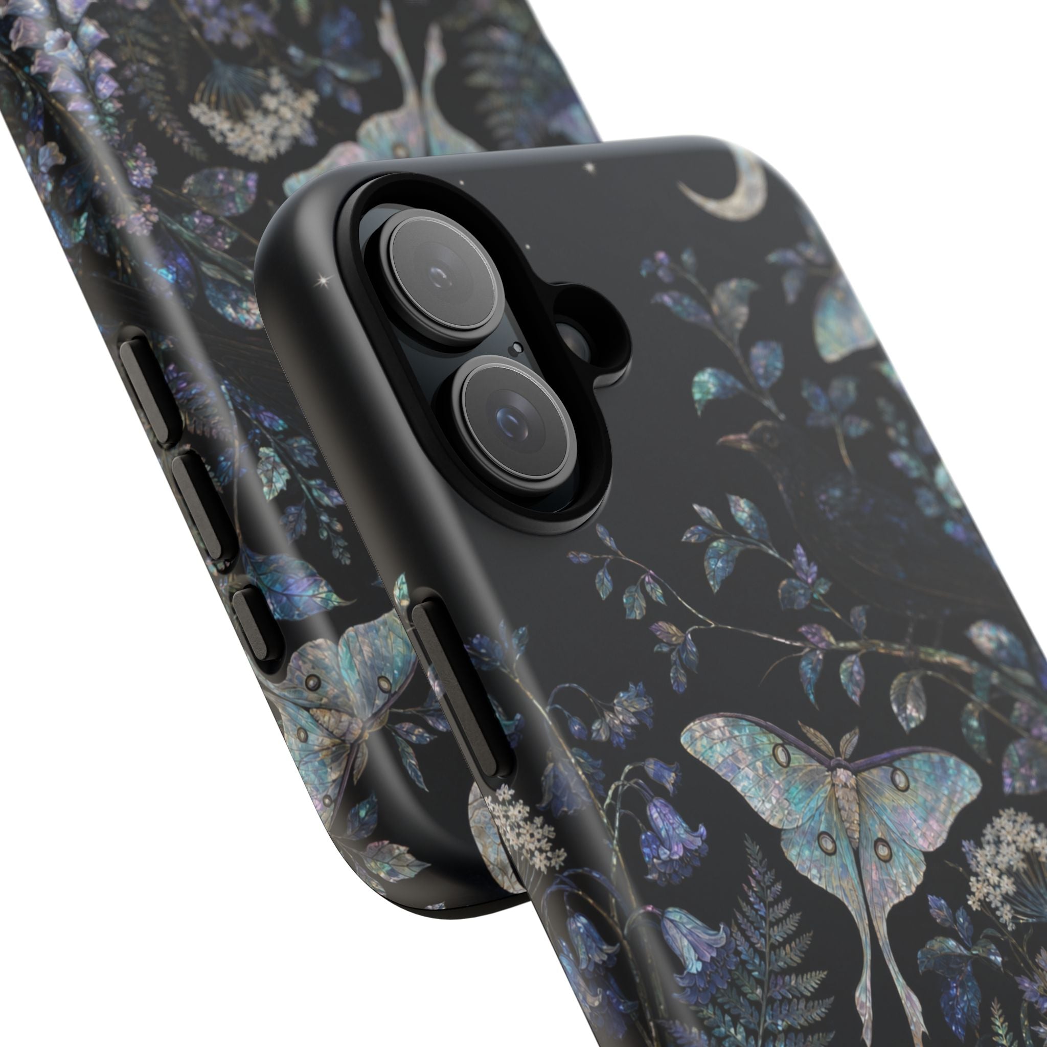 Floral Matte iPhone Case for iPhone 15–17, Mother-of-Pearl Garden