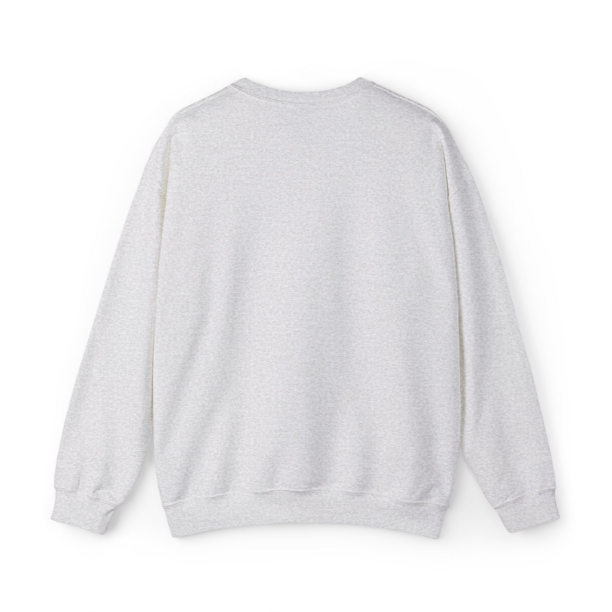 White Crewneck Sweatshirt with Embroidered Patch — Blackbird Graphic