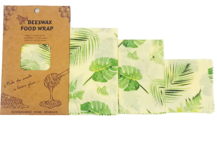 Reusable Beeswax Food Wrap (Set of 3)
