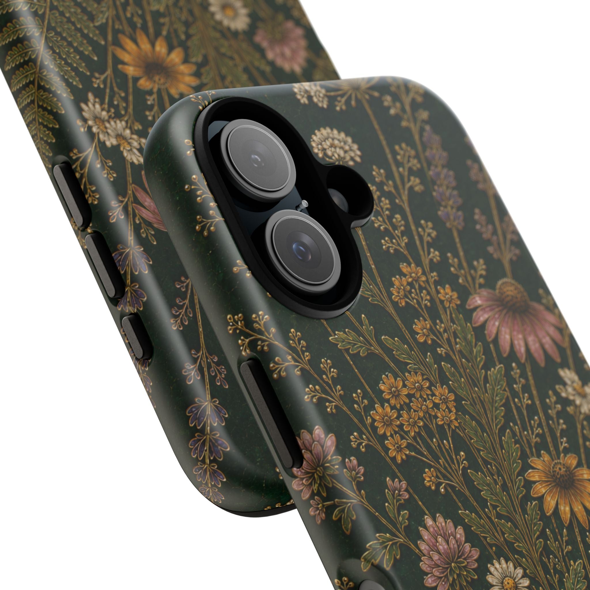 Floral Matte iPhone Case for iPhone 15–17, Cloisonné Meadow