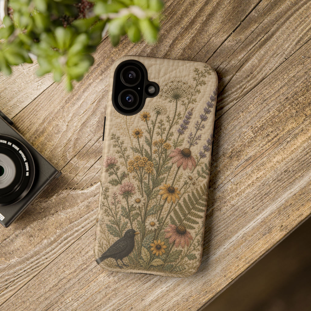 Floral Matte iPhone Case for iPhone 15–17, Quilted Meadow