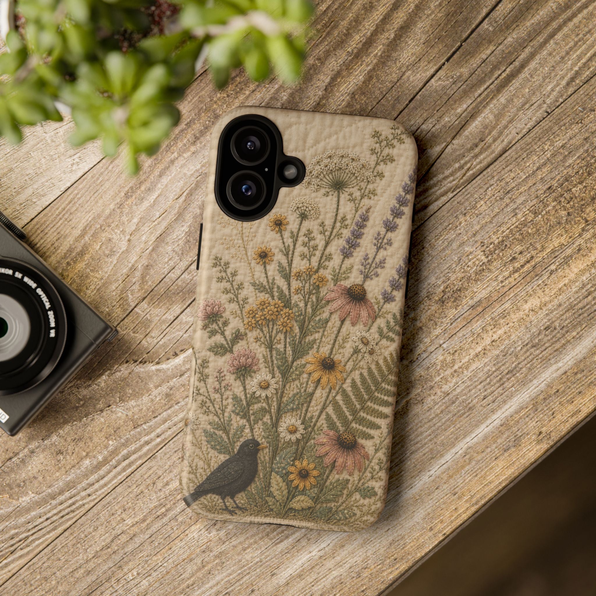 Floral Matte iPhone Case for iPhone 15–17, Quilted Meadow