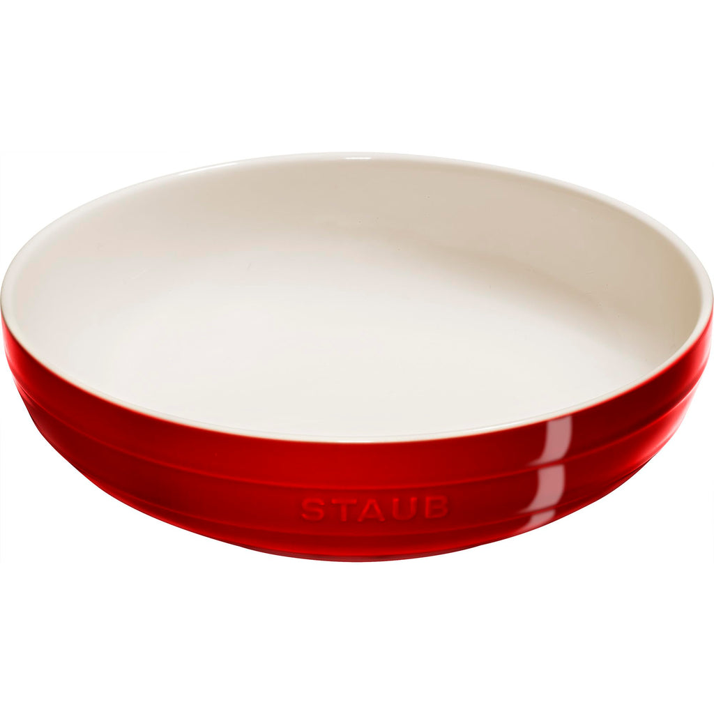 STAUB Stoneware Shallow Serving Bowl — Cherry