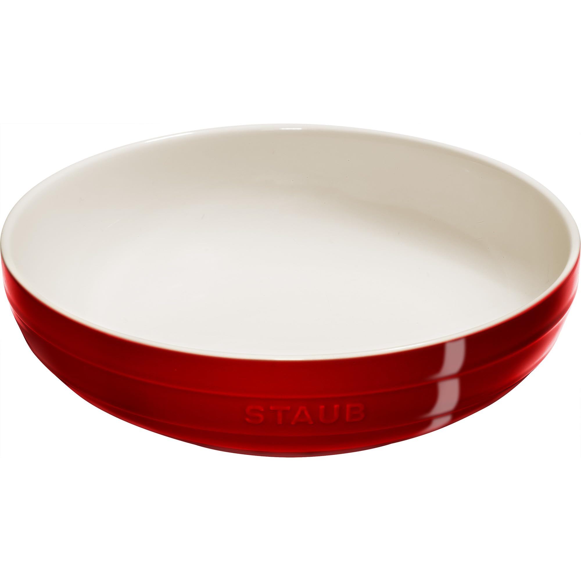 STAUB Stoneware Shallow Serving Bowl — Cherry
