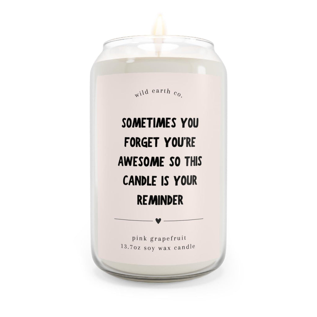 Wild Earth Co. Soy Candle — Pink Grapefruit