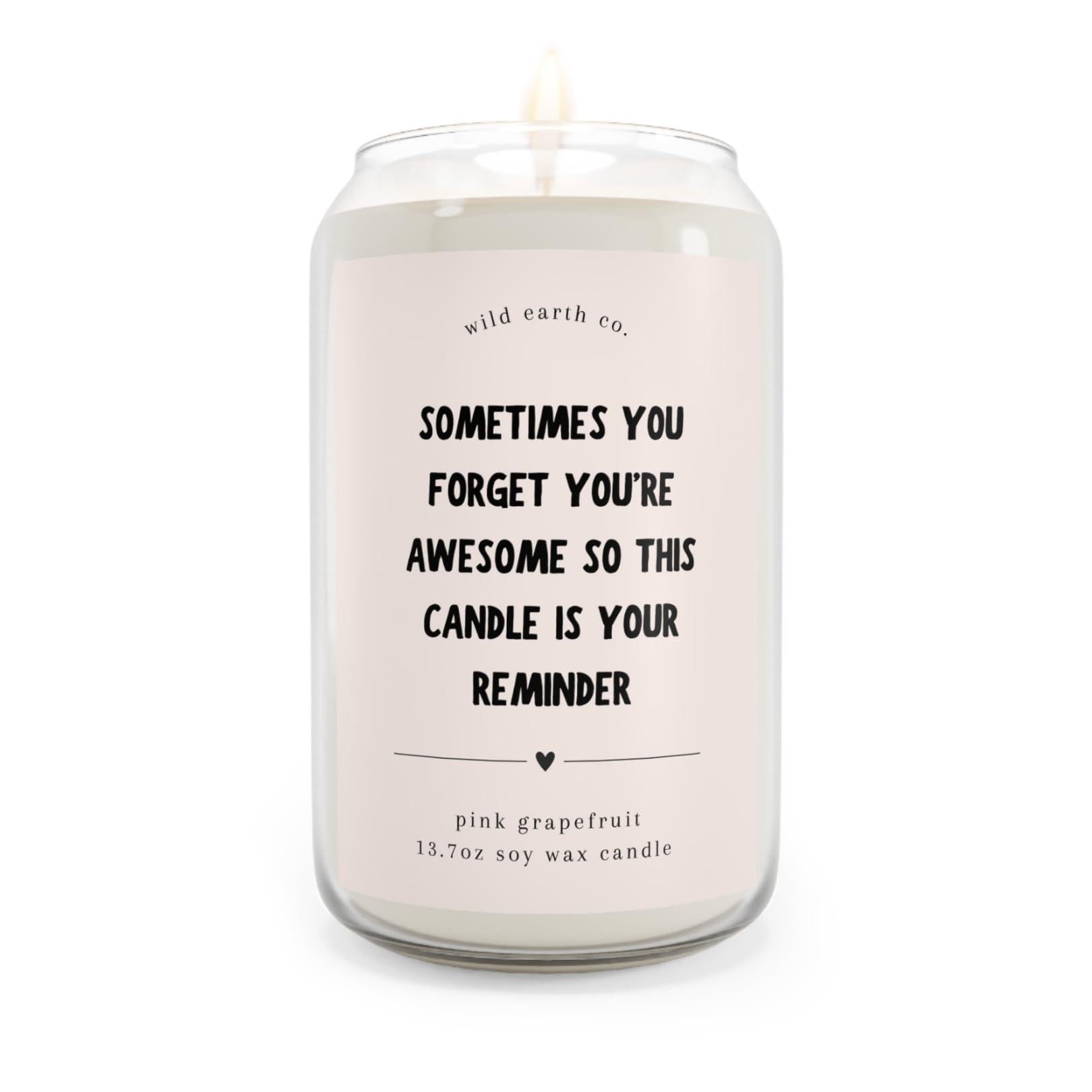 Wild Earth Co. Soy Candle — Pink Grapefruit
