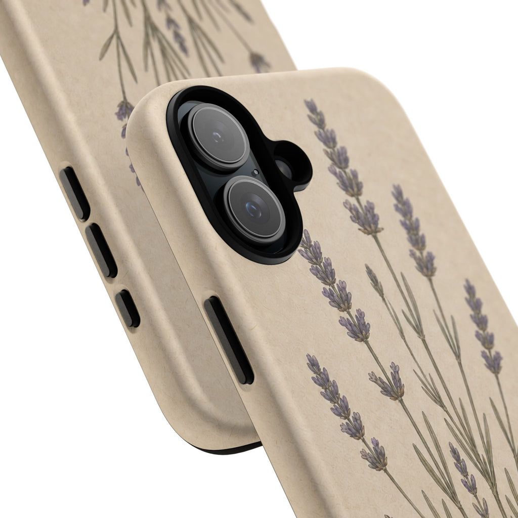 Vintage Lavender iPhone Case for iPhone 15–17, Botanical Art