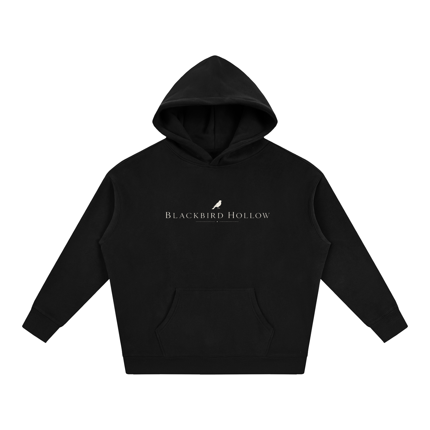 Blackbird Hollow Script Hoodie — Oversized Fleece