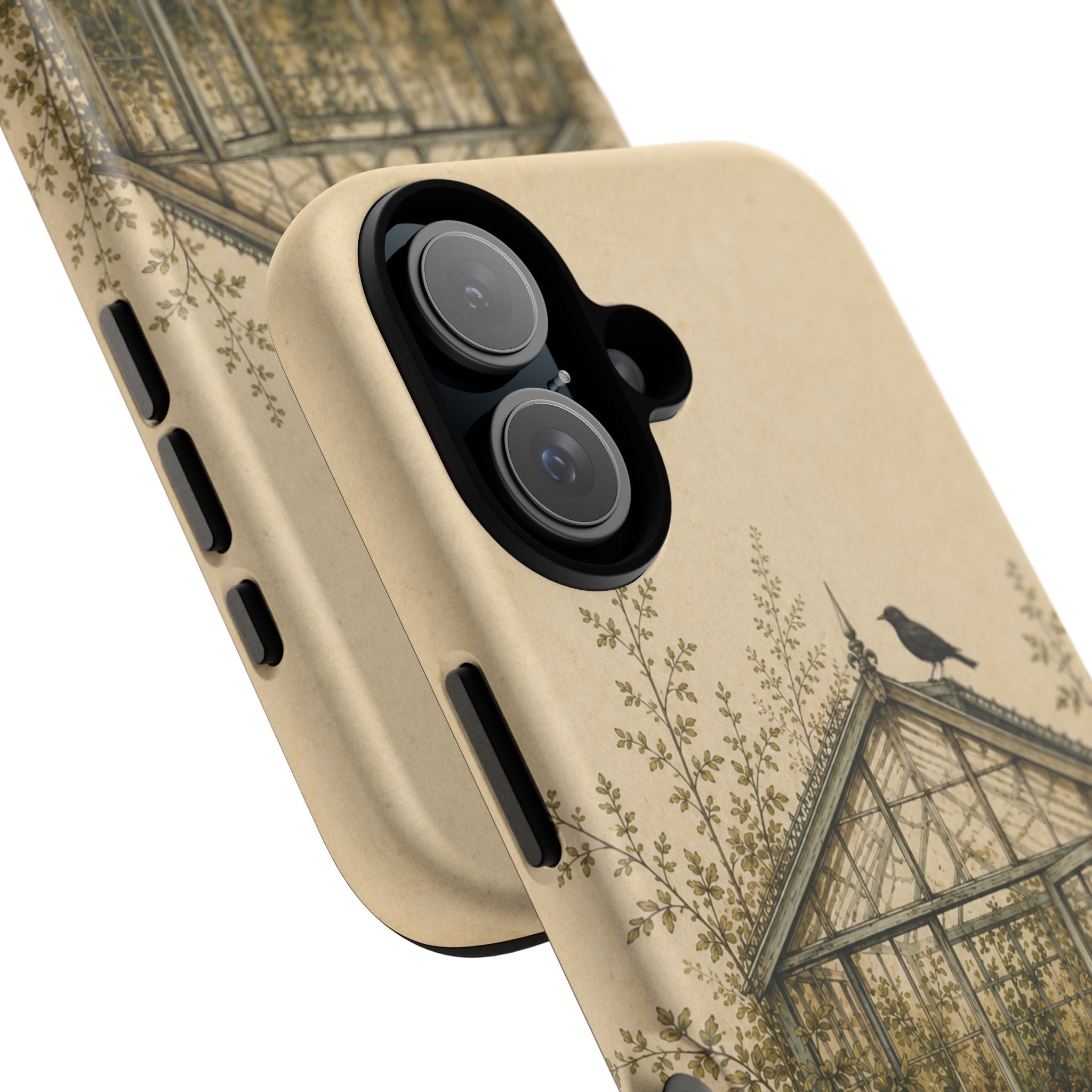 Vintage Greenhouse iPhone Case for iPhone 15–17, Botanical Art