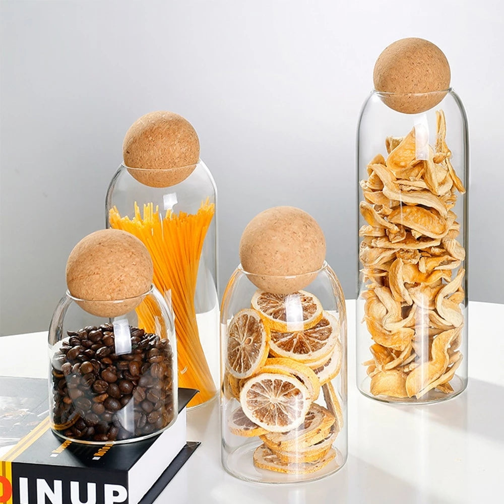 Glass Jar with Cork Lid