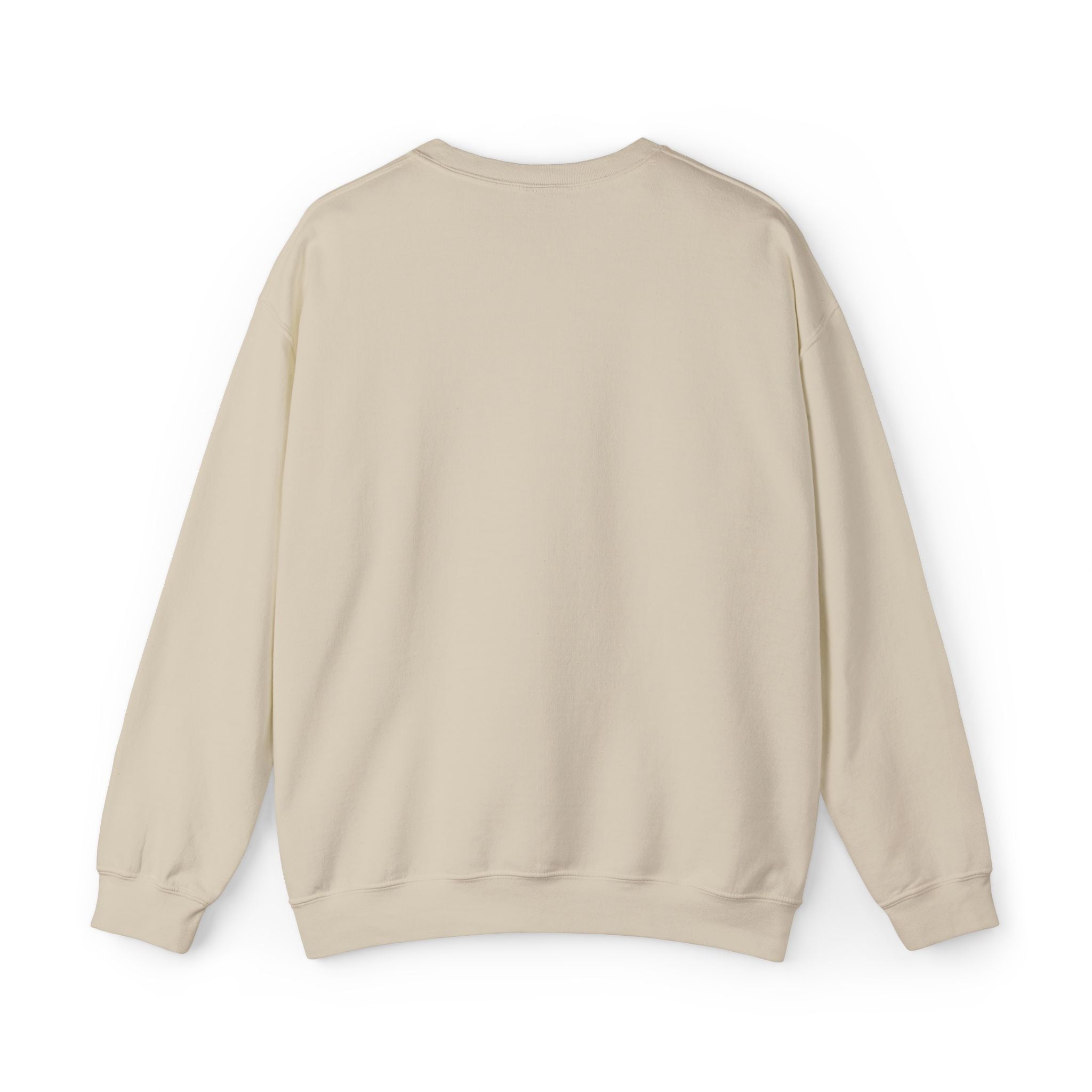 White Crewneck Sweatshirt with Embroidered Patch — Blackbird Graphic