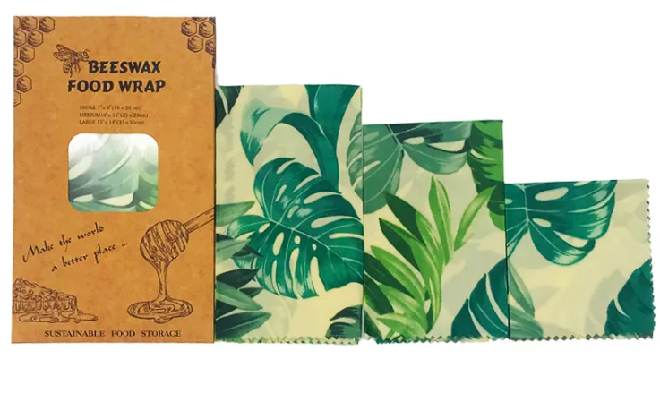 Reusable Beeswax Food Wrap (Set of 3)
