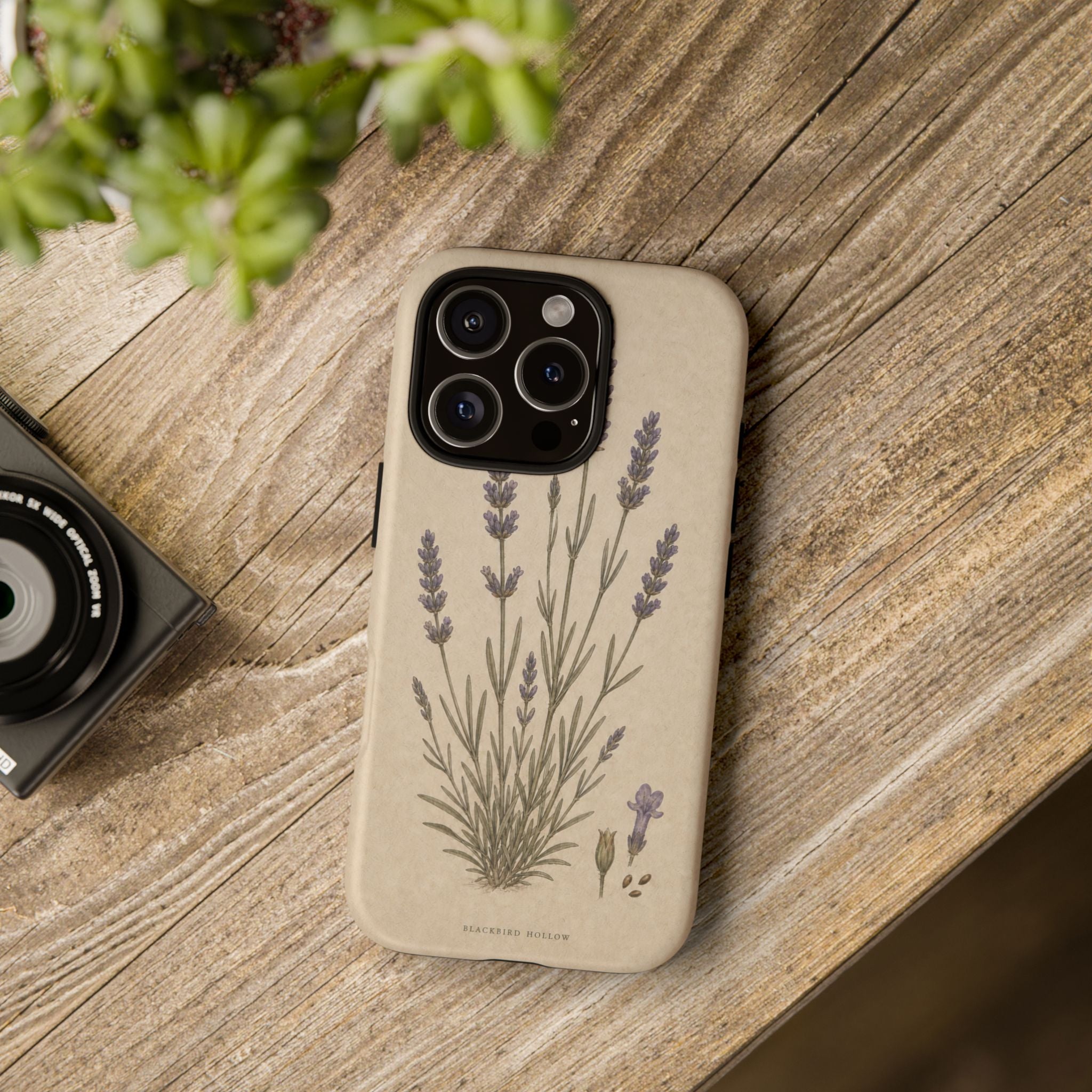 Vintage Lavender iPhone Case for iPhone 15–17, Botanical Art