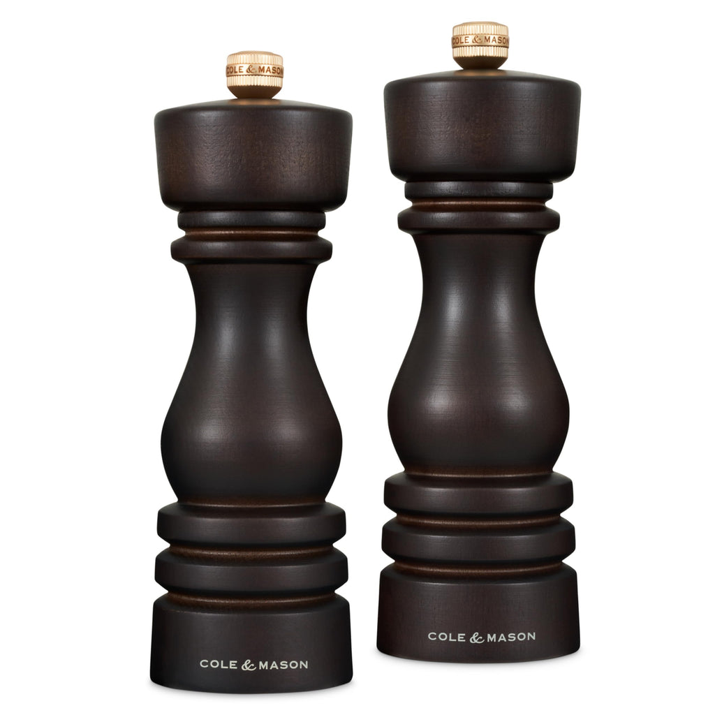 Cole & Mason Salt & Pepper Mill Set — Chocolate Wood