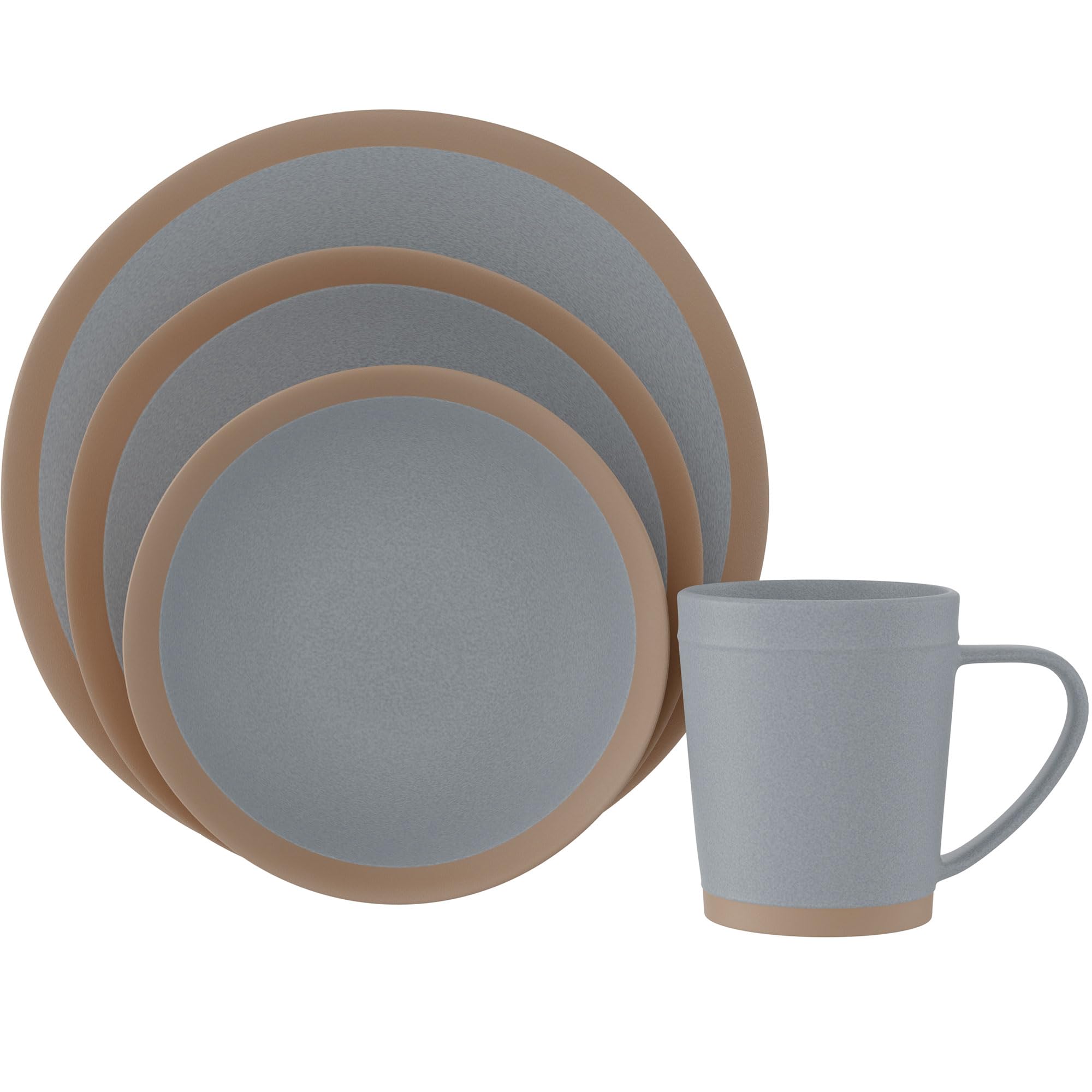American Atelier Stoneware Place Setting — Gray (4 pc)