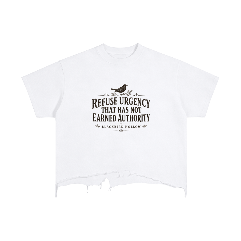 Refuse Urgency Tee — Distressed Hem