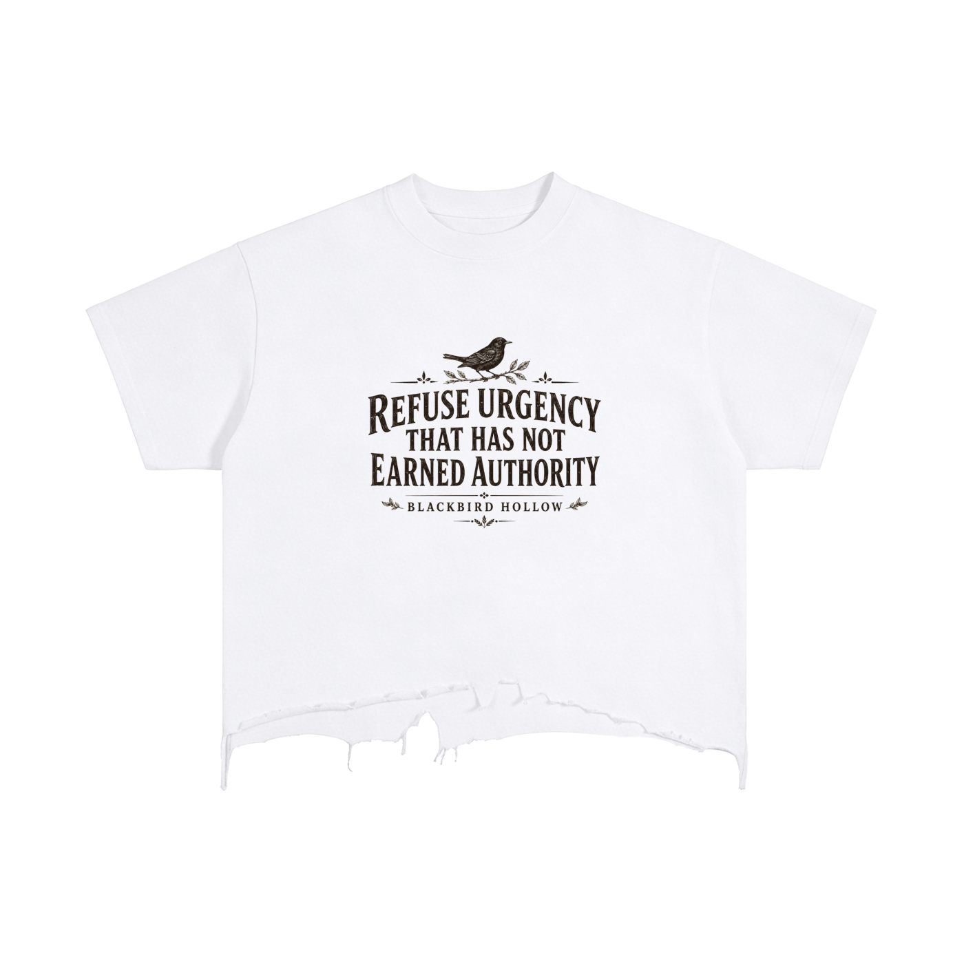 Refuse Urgency Tee — Distressed Hem