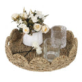 Scalloped Seagrass Tray with Handles